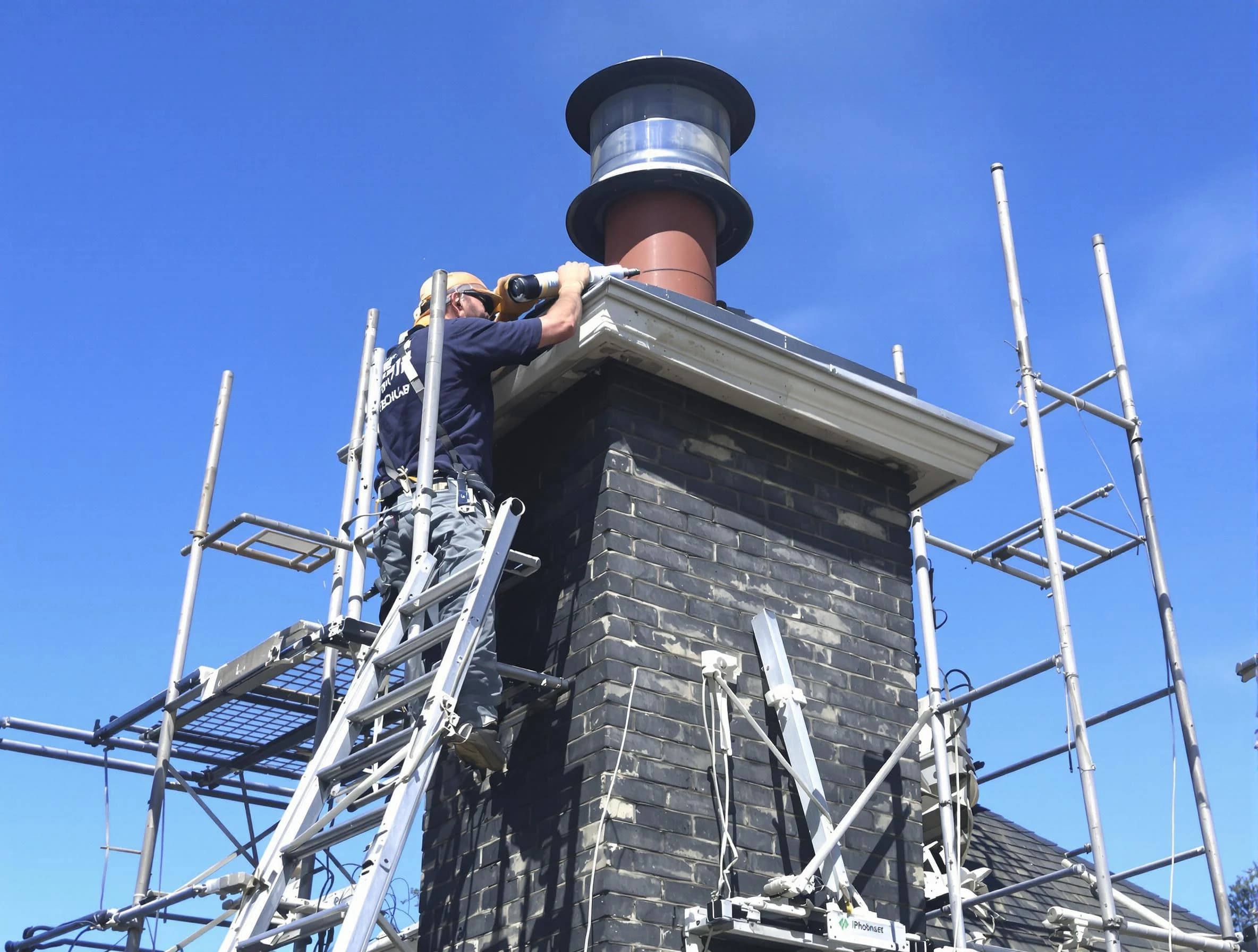 Sturdy chimney crown finished by Fitchburg Chimney Sweep in Fitchburg, MA
