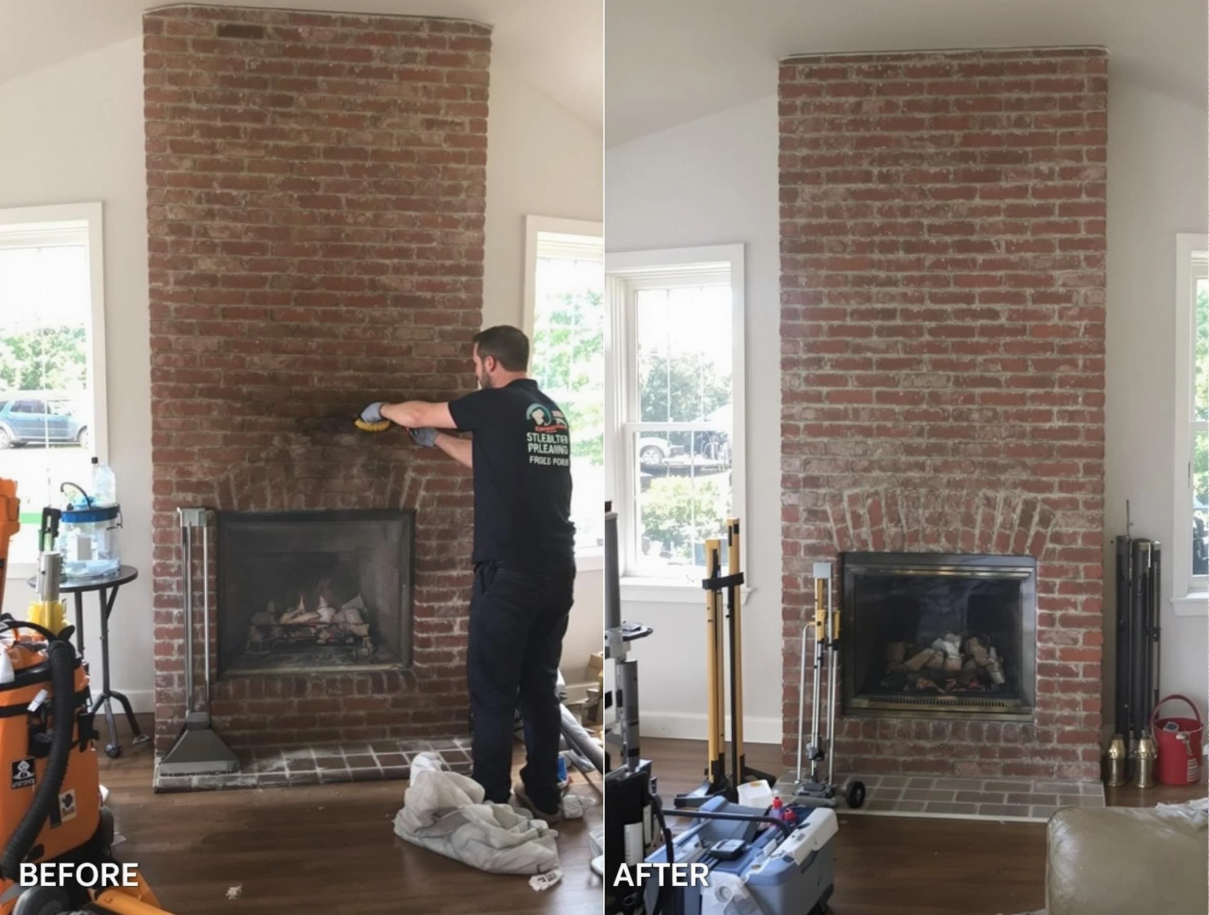 Finished chimney sweeping service by Fitchburg Chimney Sweep in Fitchburg, MA