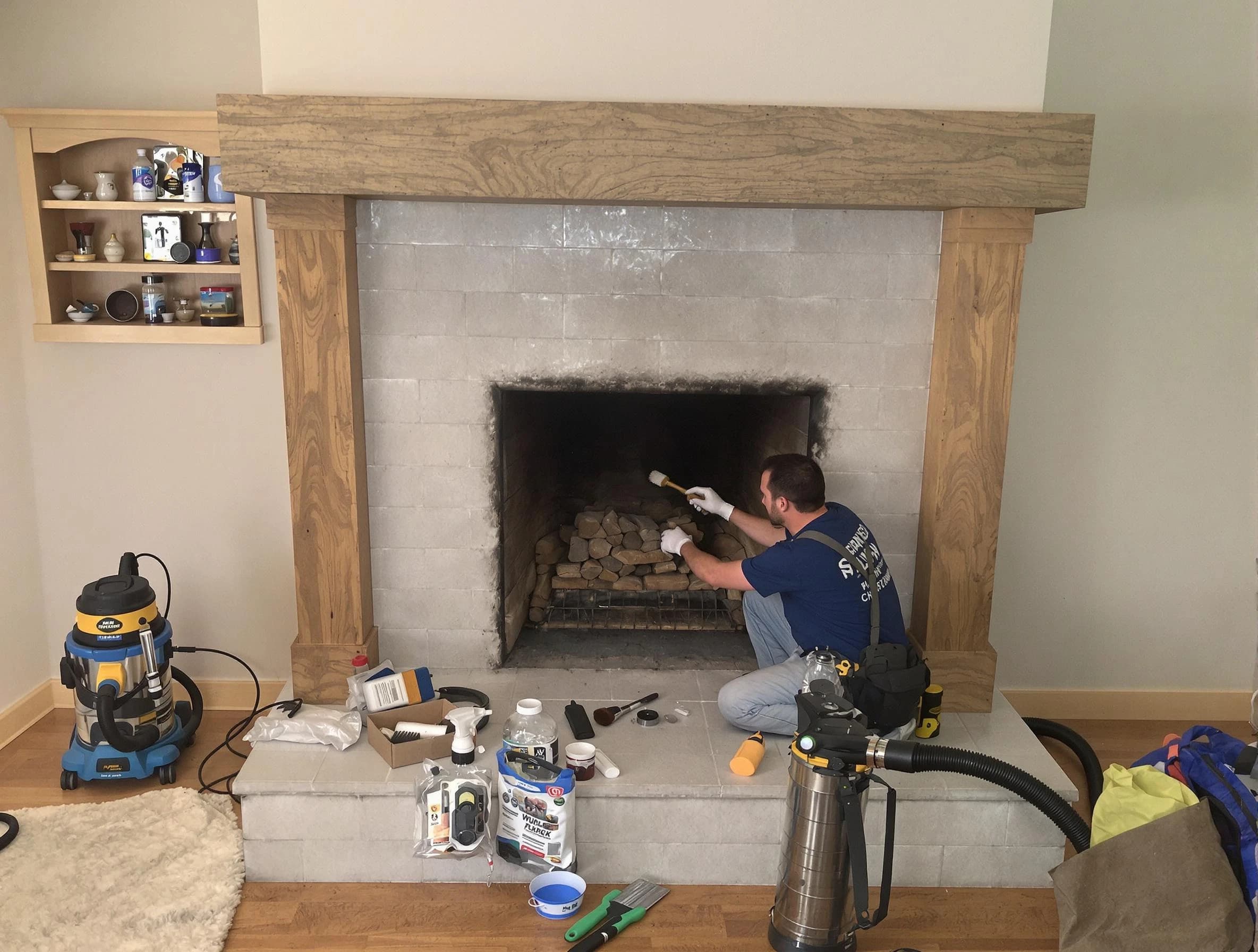 Detailed creosote removal process by Fitchburg Chimney Sweep in Fitchburg, MA