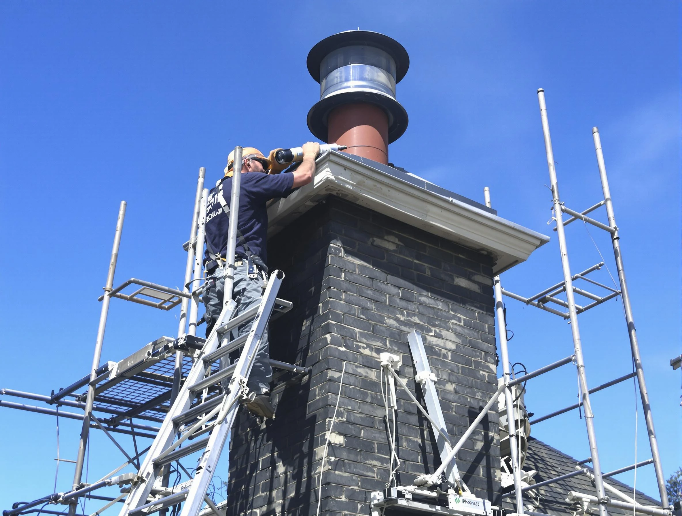 Sturdy chimney crown finished by Fitchburg Chimney Sweep in Fitchburg, MA