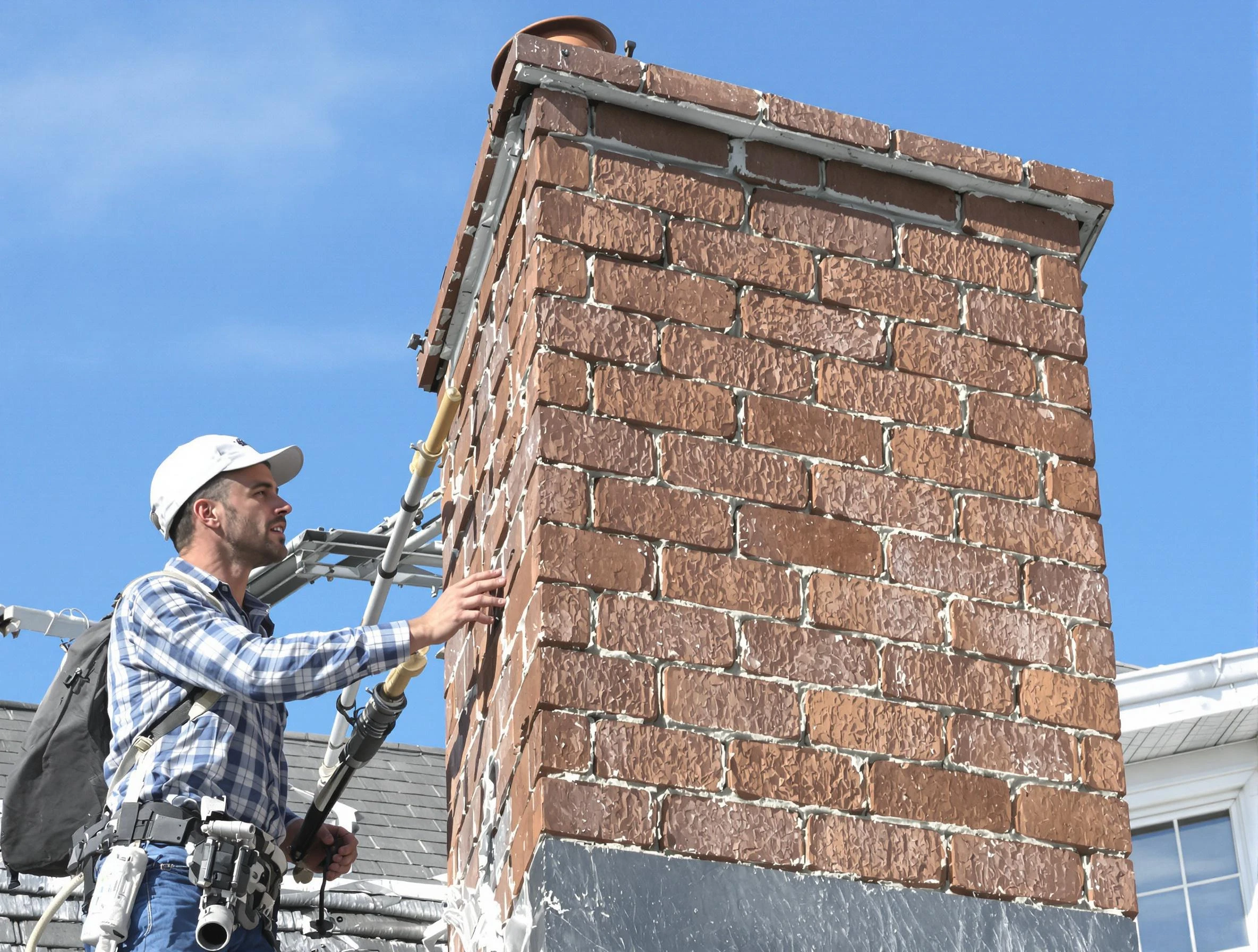 Brickwork for a chimney rebuild by Fitchburg Chimney Sweep in Fitchburg, MA