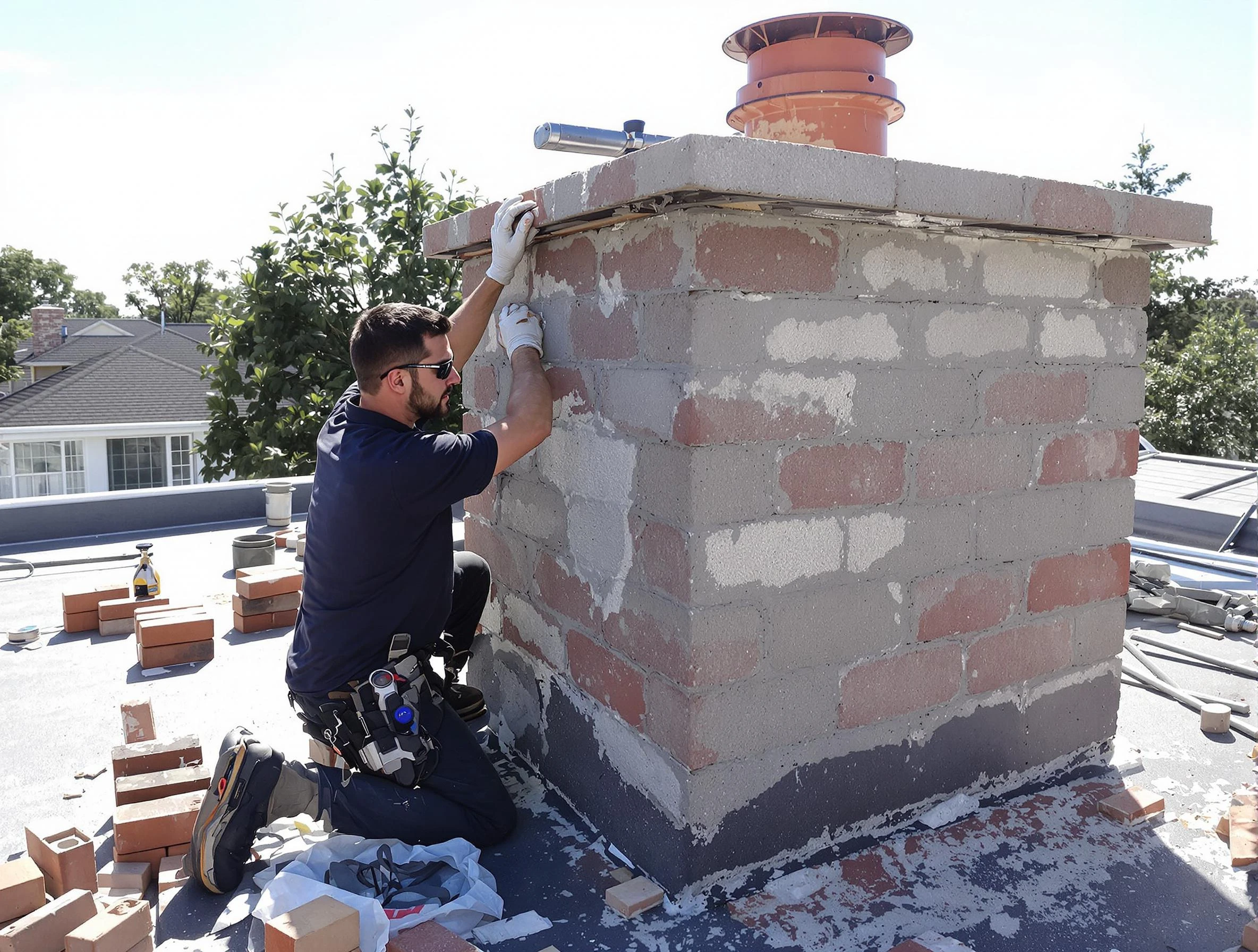 Advanced chimney repair process by Fitchburg Chimney Sweep in Fitchburg, MA