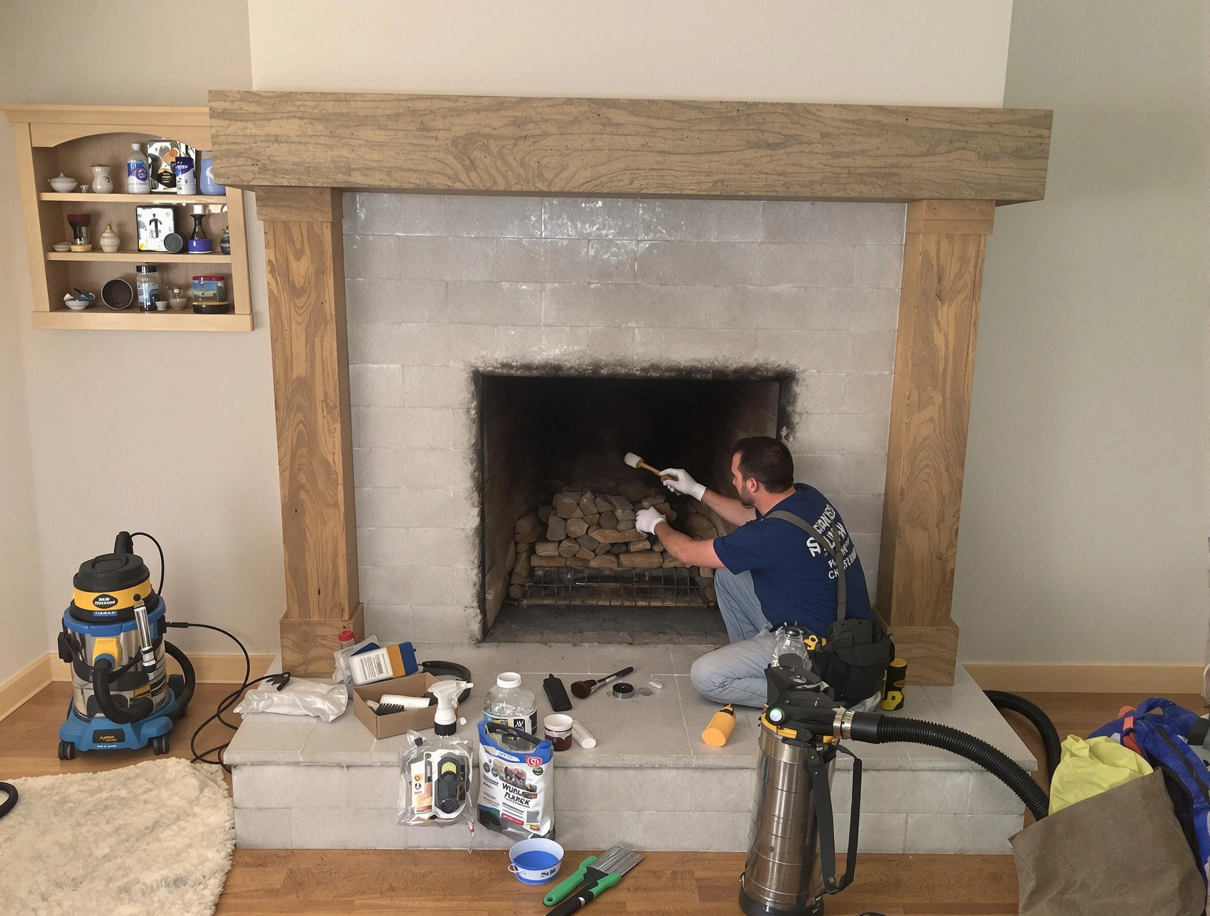 Detailed creosote removal process by Fitchburg Chimney Sweep in Fitchburg, MA